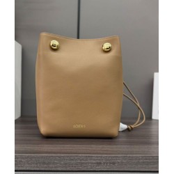Top Replica Loewe Pebble Pouch Bags, Apricot