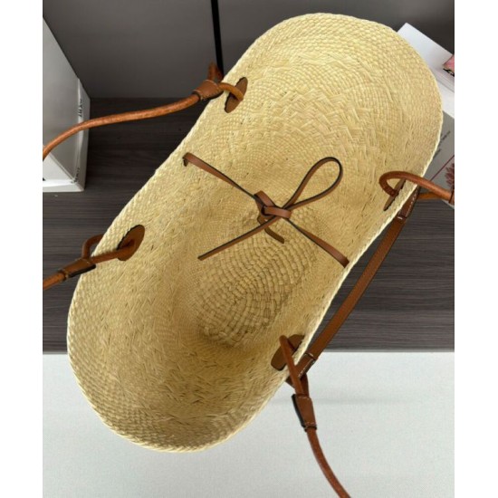 Top Replica Loewe Large Anagram Basket Bag, Coffee