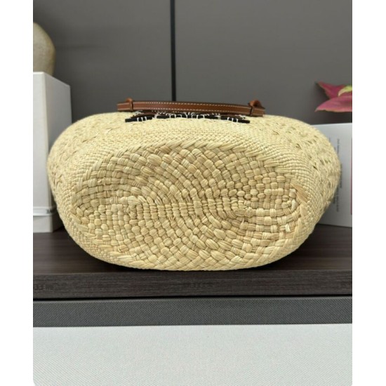 Top Replica Loewe Large Anagram Basket Bag, Coffee