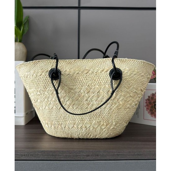 Top Replica Loewe Large Anagram Basket Bag, Black