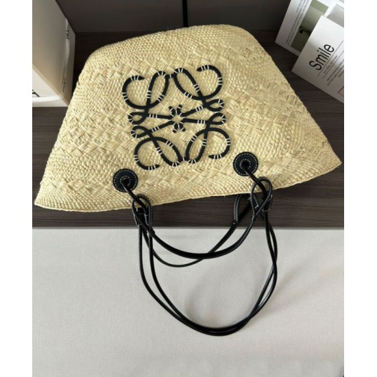 Top Replica Loewe Large Anagram Basket Bag, Black