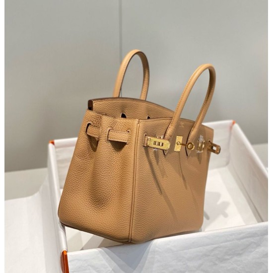 Super Clone Replica Hermes Birkin Bag 25cm/30cm Camel Clemence Gold Hardware Top Replica Hermes Birkin Bag 25cm/30cm Camel Clemence Gold Hardware