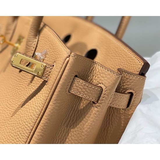 Super Clone Replica Hermes Birkin Bag 25cm/30cm Camel Clemence Gold Hardware Top Replica Hermes Birkin Bag 25cm/30cm Camel Clemence Gold Hardware