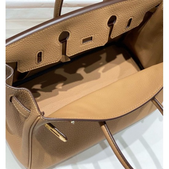 Super Clone Replica Hermes Birkin Bag 25cm/30cm Camel Clemence Gold Hardware Top Replica Hermes Birkin Bag 25cm/30cm Camel Clemence Gold Hardware