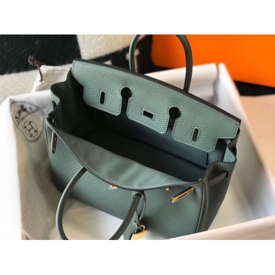 Super Clone Replica Hermes Birkin Bag 25cm/30cm Almond Green Clemence Gold Hardware Top Replica Hermes Birkin Bag 25cm/30cm Almond Green Clemence Gold Hardware