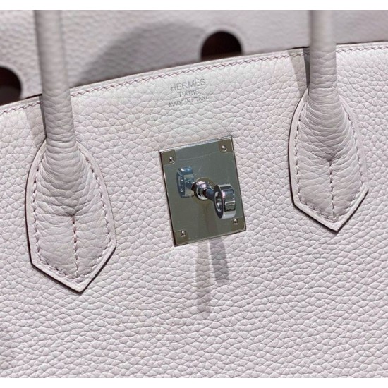 Super Clone Replica Hermes Birkin Bag 25cm/30cm Pink Clemence Silver Hardware Top Replica Hermes Birkin Bag 25cm/30cm Pink Clemence Silver Hardware