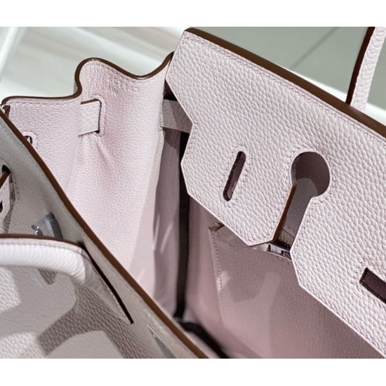 Super Clone Replica Hermes Birkin Bag 25cm/30cm Pink Clemence Silver Hardware Top Replica Hermes Birkin Bag 25cm/30cm Pink Clemence Silver Hardware