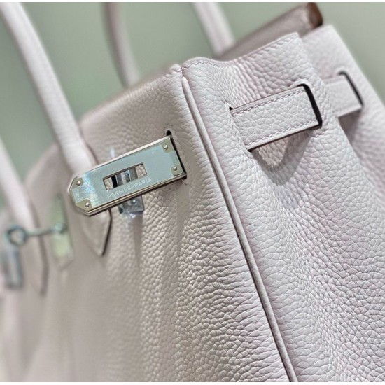 Super Clone Replica Hermes Birkin Bag 25cm/30cm Pink Clemence Silver Hardware Top Replica Hermes Birkin Bag 25cm/30cm Pink Clemence Silver Hardware