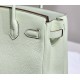 Super Clone Replica Hermes Birkin Bag 25cm/30cm Light Green Clemence Silver Hardware Top Replica Hermes Birkin Bag 25cm/30cm Light Green Clemence Silver Hardware