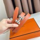 Top Replica Hermes H Medor 24MM Reversible Belt in Epsom Gray