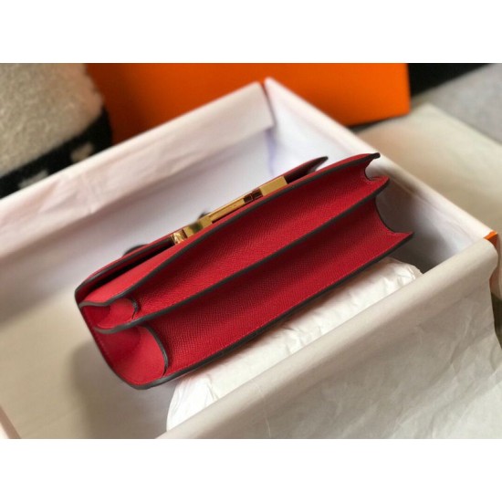 Top Replica Hermes Constance MM Bag 24cm Red Epsom