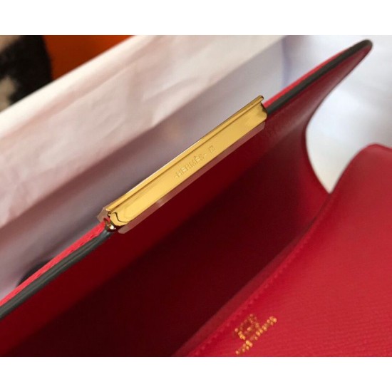 Top Replica Hermes Constance MM Bag 24cm Red Epsom