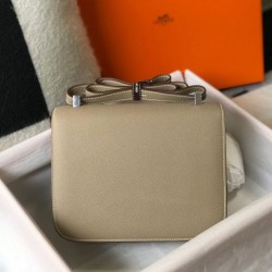 Top Replica Hermes Constance MM Bag 24cm Grey Epsom