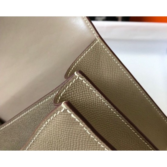 Top Replica Hermes Constance MM Bag 24cm Grey Epsom