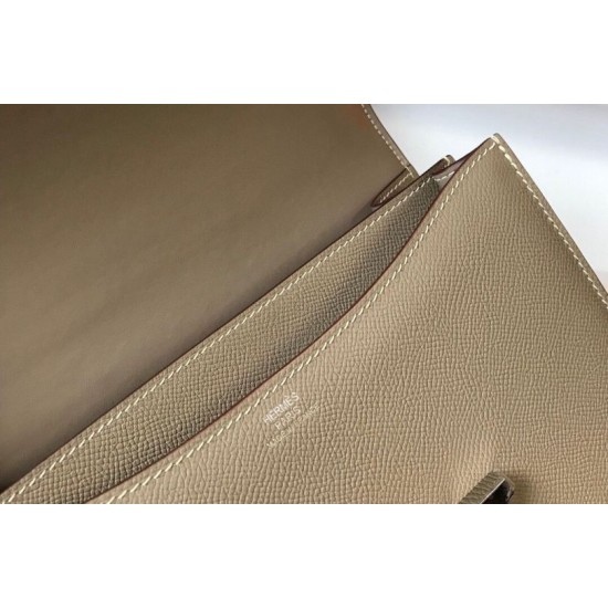 Top Replica Hermes Constance MM Bag 24cm Grey Epsom