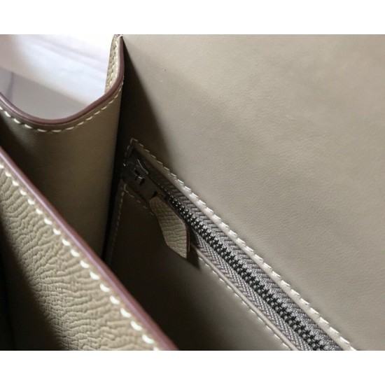 Top Replica Hermes Constance MM Bag 24cm Grey Epsom