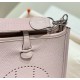 Top Replica Hermes Evelyne III TPM Pale Mauve Clemence Bag