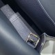 Top Replica Hermes Halzan 25 Dark Blue Clemence Bag