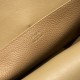 Top Replica Hermes Halzan 25 Dark Camel Clemence Bag