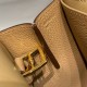 Top Replica Hermes Halzan 25 Dark Camel Clemence Bag