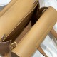 Top Replica Hermes Halzan 25 Dark Camel Clemence Bag