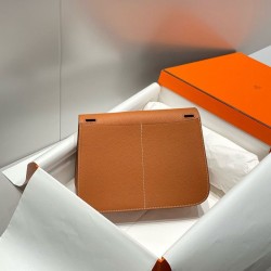 Top Replica Hermes Halzan 25 brown bag Clemence
