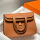 Top Replica Hermes Halzan 25 brown bag Clemence