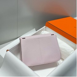 Top Replica Hermes Halzan 25 Light Purple Clemence Bag
