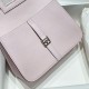 Top Replica Hermes Halzan 25 Light Purple Clemence Bag