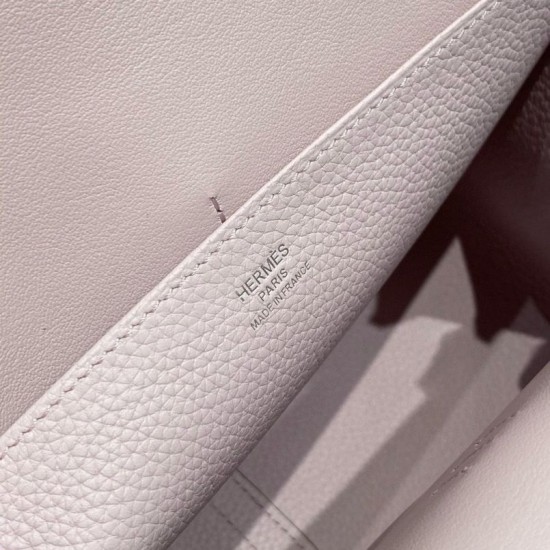 Top Replica Hermes Halzan 25 Light Purple Clemence Bag