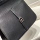 Top Replica Hermes Halzan 25 black clemence bag