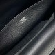 Top Replica Hermes Halzan 25 black clemence bag