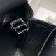 Top Replica Hermes Halzan 25 black clemence bag