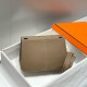 Top Replica Hermes Halzan 25 greyish brown clemence bag