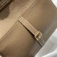 Top Replica Hermes Halzan 25 greyish brown clemence bag