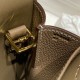 Top Replica Hermes Halzan 25 greyish brown clemence bag