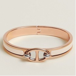 Super Clone Replica Hermes Mini Clic Anchor Chain Bracelet Cream Top Replica Hermes Mini Clic Anchor Chain Bracelet Cream