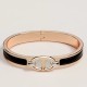 Top Replica Hermes Mini Clic Anchor Chain Bracelet Black