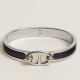 Top Replica Hermes Mini Clic Anchor Chain Bracelet Black