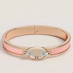 Super Clone Replica Hermes Mini Clic Anchor Chain Bracelet Pink Top Replica Hermes Mini Clic Anchor Chain Bracelet Pink