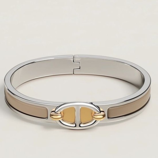 Top Replica Hermes Mini Clic Anchor Chain Bracelet Sand