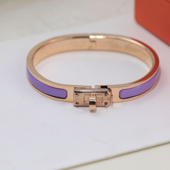Top Replica Hermes Mini Clic Kelly Bracelet Purple