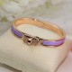 Top Replica Hermes Mini Clic Kelly Bracelet Purple