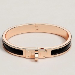 Top Replica Hermes Mini Clic Kelly Bracelet Black