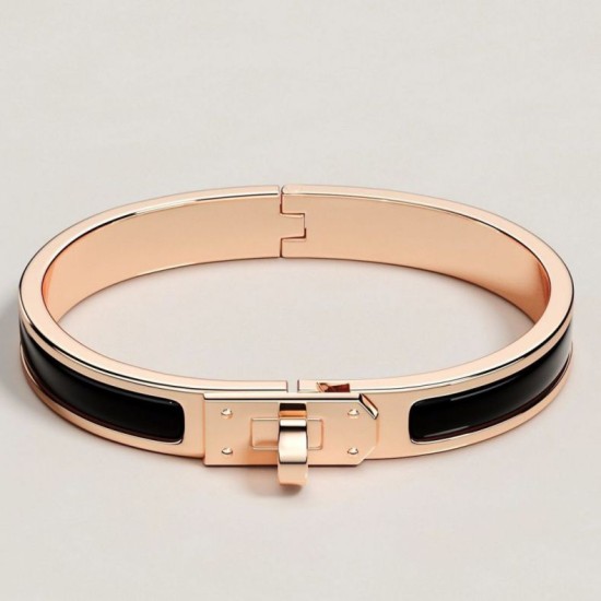 Top Replica Hermes Mini Clic Kelly Bracelet Black