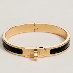 Top Replica Hermes Mini Clic Kelly Bracelet Black