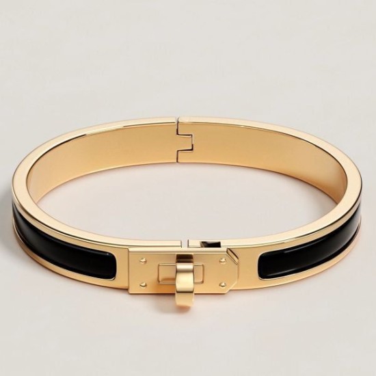 Top Replica Hermes Mini Clic Kelly Bracelet Black