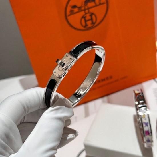 Top Replica Hermes Mini Clic Kelly Bracelet Black