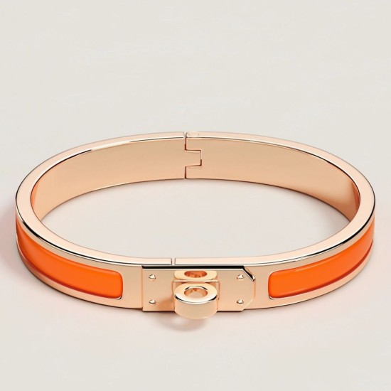 Top Replica Hermes Mini Clic Kelly Bracelet Orange
