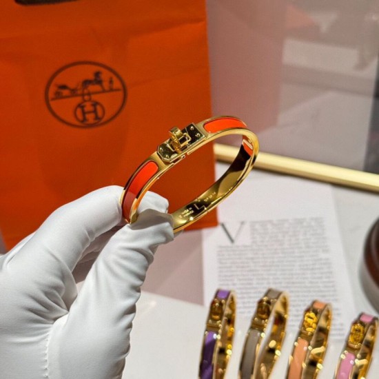 Top Replica Hermes Mini Clic Kelly Bracelet Orange